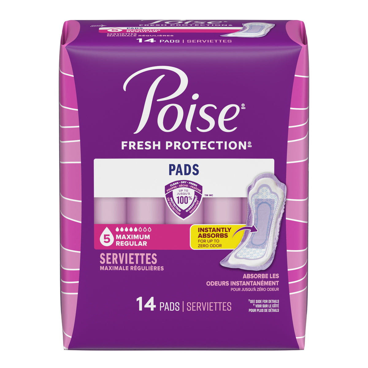 Fresh Protection™ Incontinence Pads for Women - Maximum / Regular / 14