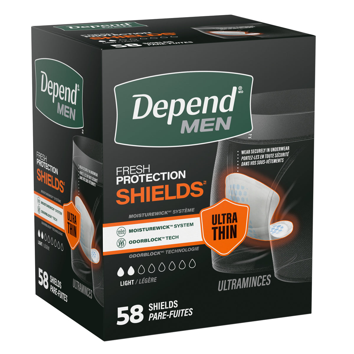 Fresh Protection™ Incontinence Shields for Men