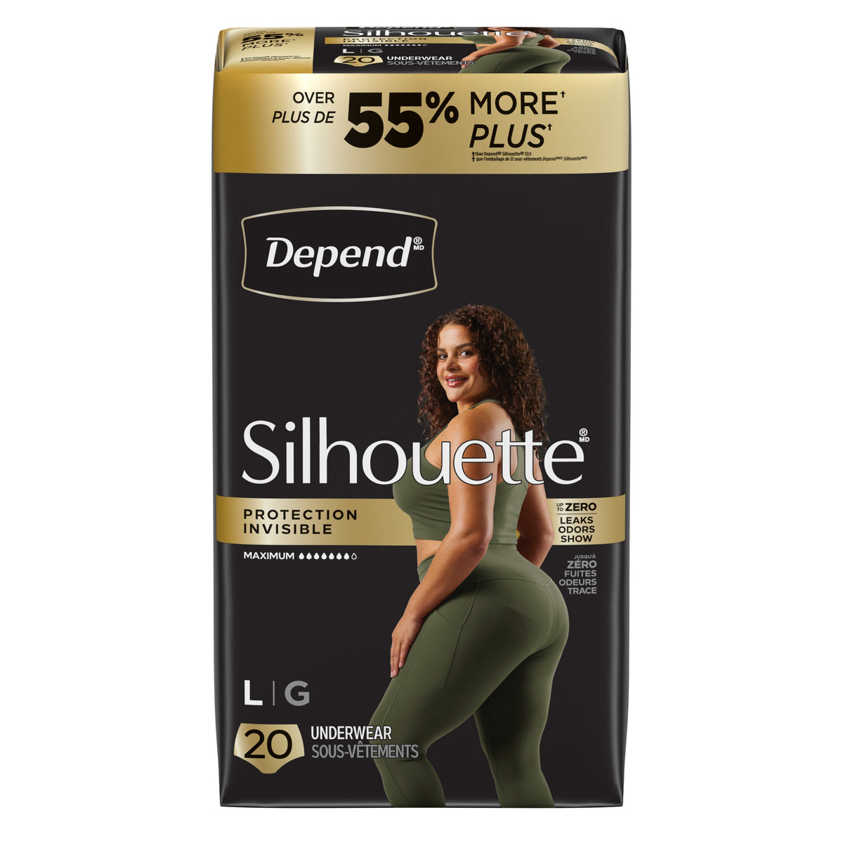 Silhouette® Adult Incontinence Underwear for Women - L / 20