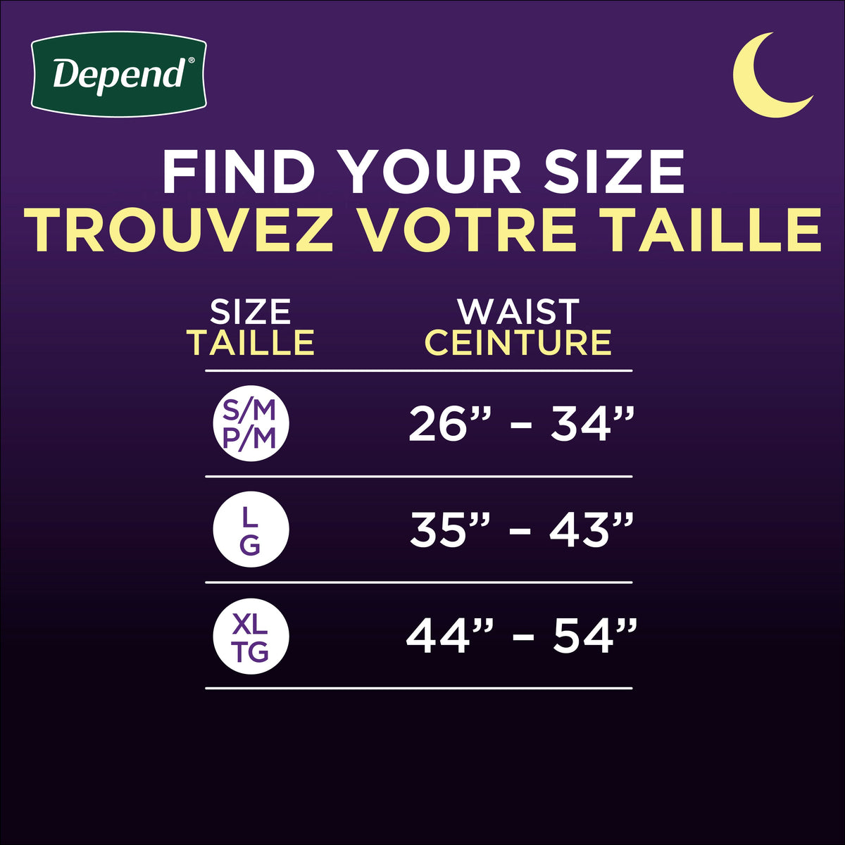 Night Defense® Adult Incontinence Underwear for Men - L