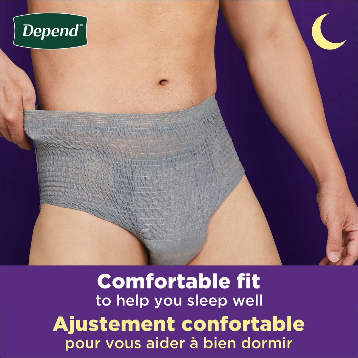 Night Defense® Adult Incontinence Underwear for Men - L