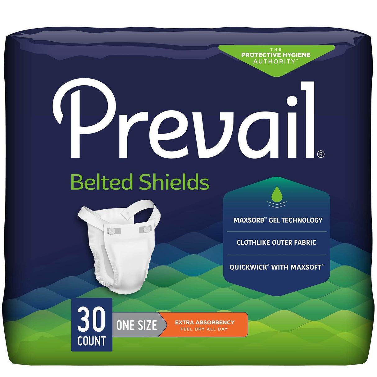 Prevail® Belted Shields Extra Absorbency