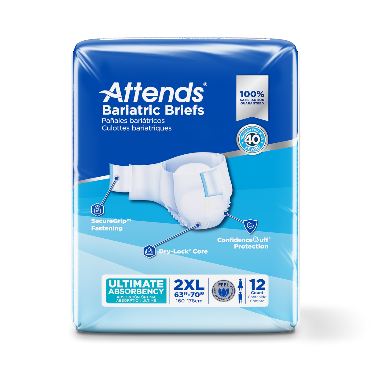 Attends Bariatric Briefs - 2XL