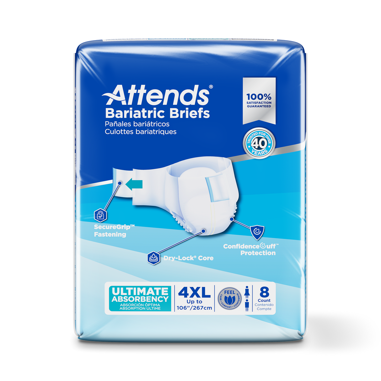 Attends Bariatric Briefs - 4XL