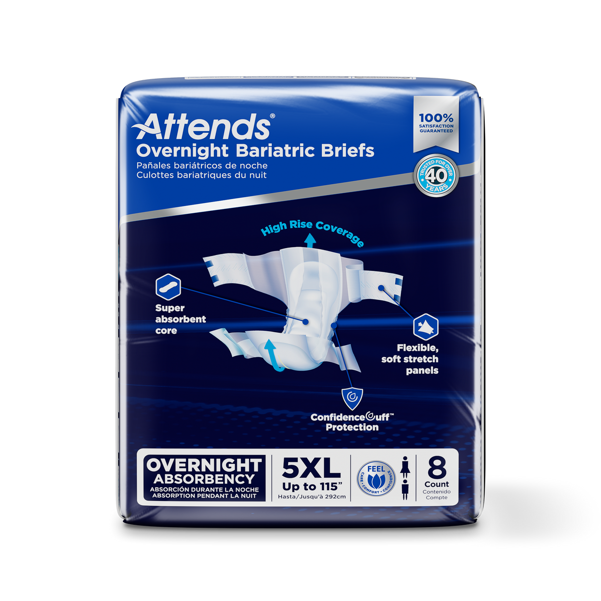 Attends Bariatric Briefs - 5XL