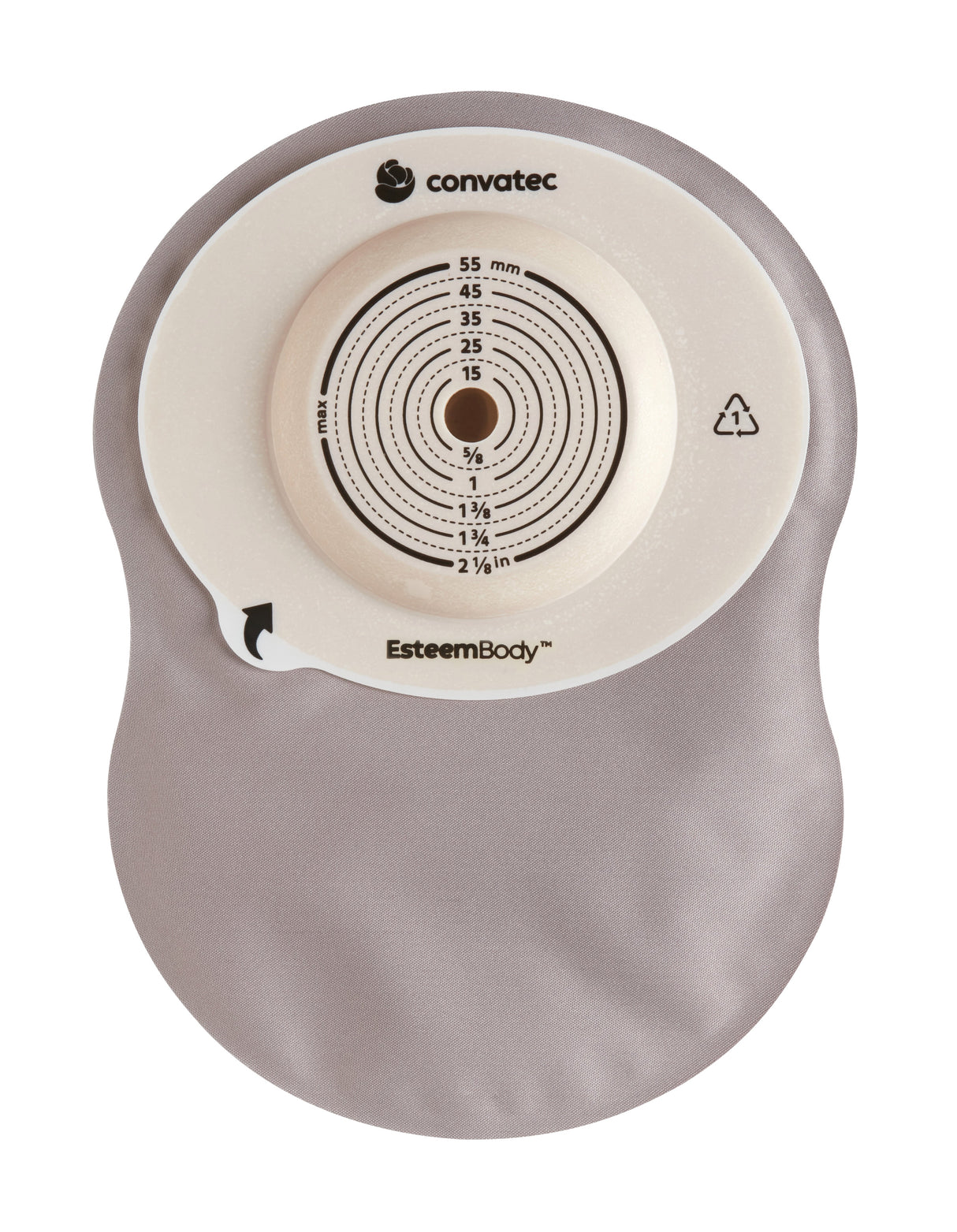 Esteem Body® Soft Convex One-Piece Closed-end Pouch Modified Stomahesive®