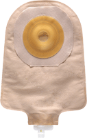HOL 84993 BX/5 PREMIER ONE PIECE UROSTOMY, FLEXTEND 9" POUCH , WITH CONVEX, PRE-CUT, 7/8",BEIGE