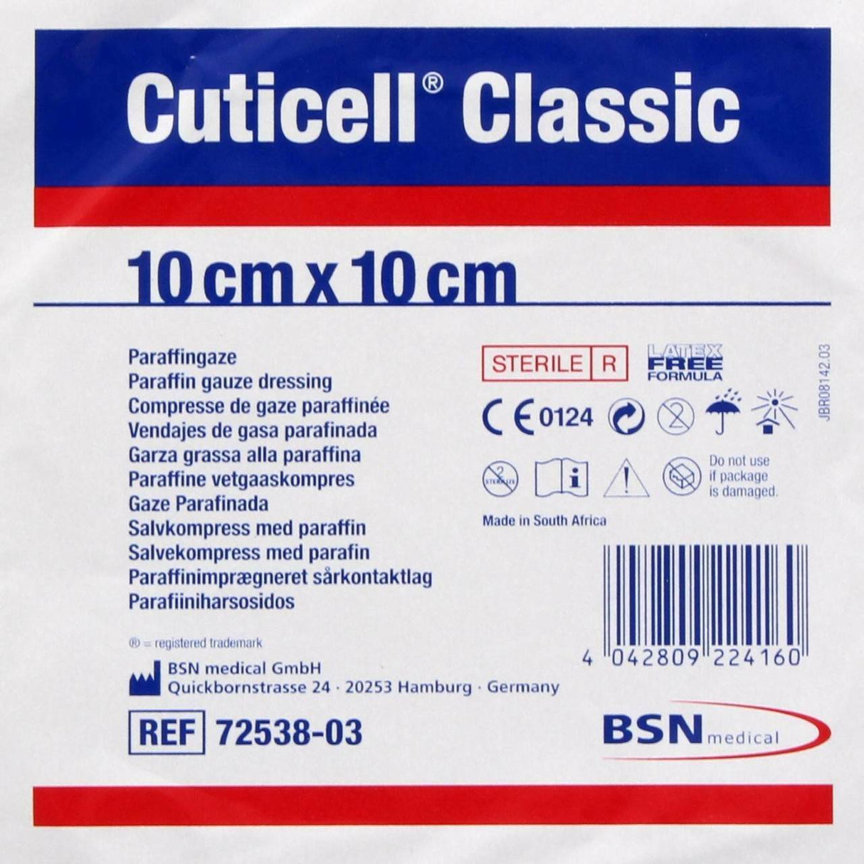 Cuticell Classic Non-Adh Dressing Impregnated W/Paraffin 15Cm X 2M (Hospital Pack), N/S - 15cm / 2m