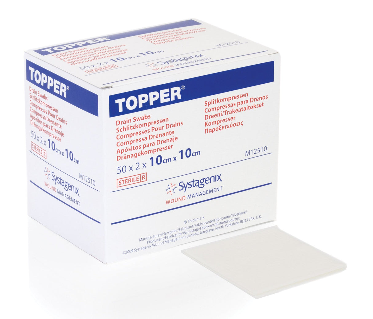 JNJ M12510 BX/100 Topper Drain Sponge 2s ST 10x10cm