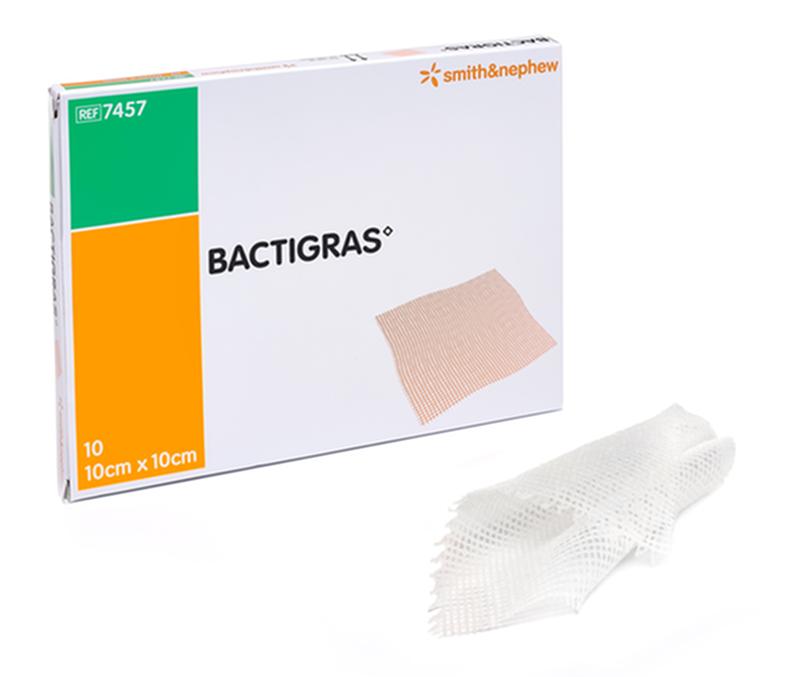 BX/50 DRESSING BACTIGRAS TOTAL ANTISEPTIC DRESSING CHLORHEXIDINE 10 X 10CM