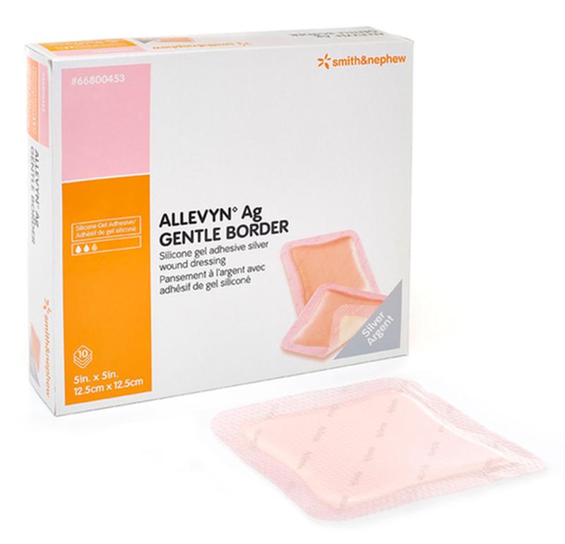 SNU 66800452 BX/10 ALLEVYN AG GENTLE BORDER DRESSING, SIZE 7.5CM X 7.5CM