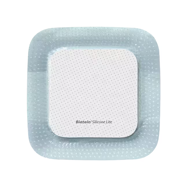 BX/10 BIATAIN LITE SILICONE FOAM DRESSING, SIZE 4IN X 4IN (10CM X 10CM) - 12×12cm / 5×5in