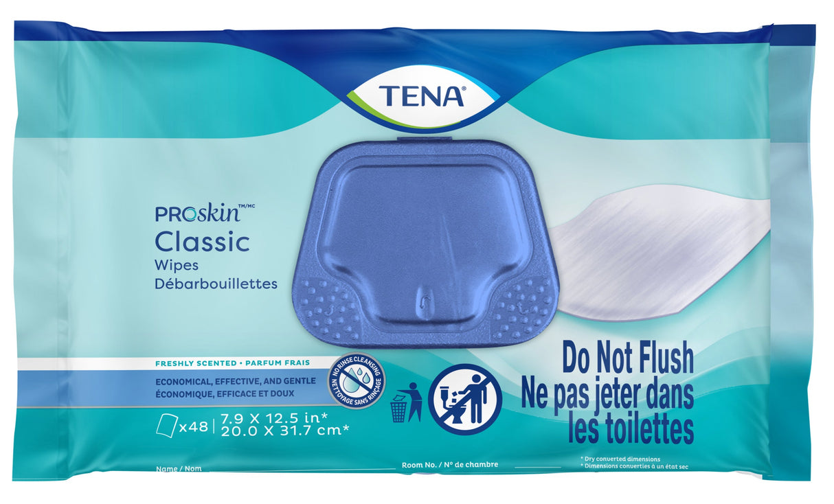 TENA ProSkin Classic Washcloth, Premoistened Wipe