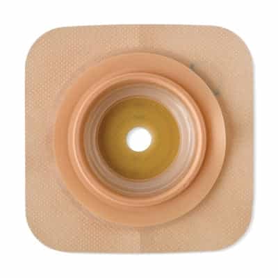 SQU 421641 | Natura Durahesive Convex Skin Barrier 13-35mm with Accordion Flange and Hydrocolloid Tape Collar (10/box) - 57mm