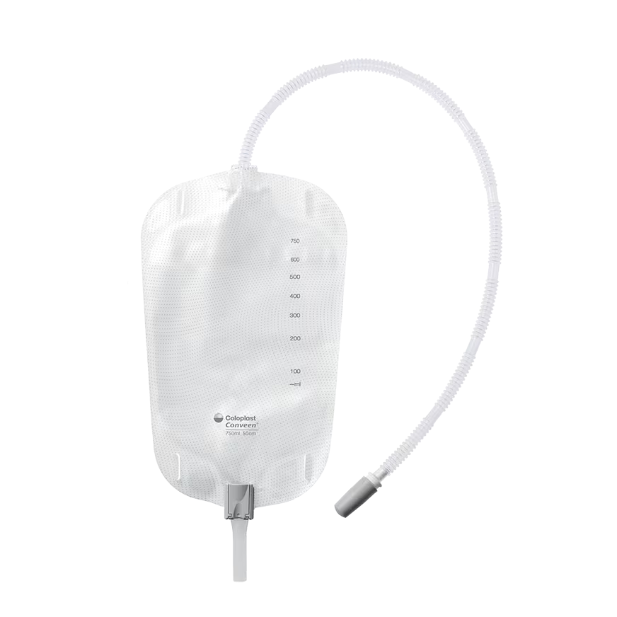 Conveen® Security+ Leg Bag, Clamp Outlet, Sample Port, Straps, Sterile, 17oz (500ml) - 1 Each