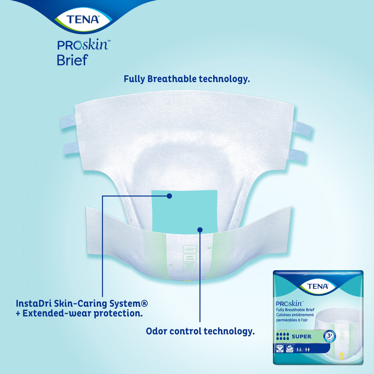TENA ProSkin Super Incontinence Brief, Heavy Absorbency