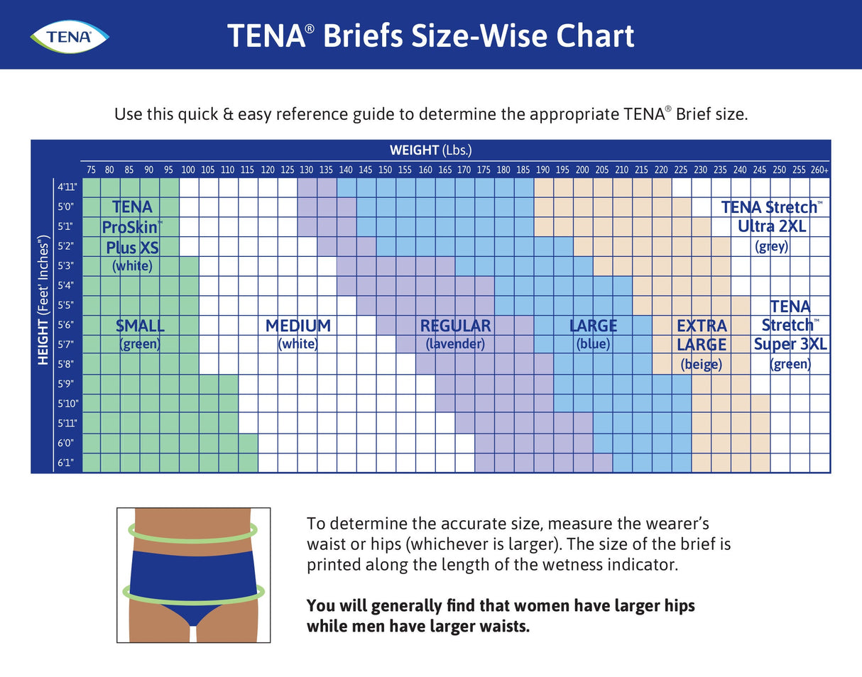 TENA Youth Briefs, Moderate Absorbency