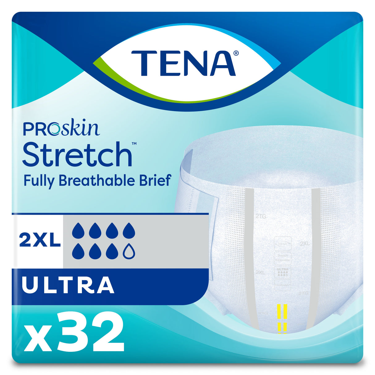 TENA ProSkin Stretch Ultra Incontinence Brief, Heavy Absorbency