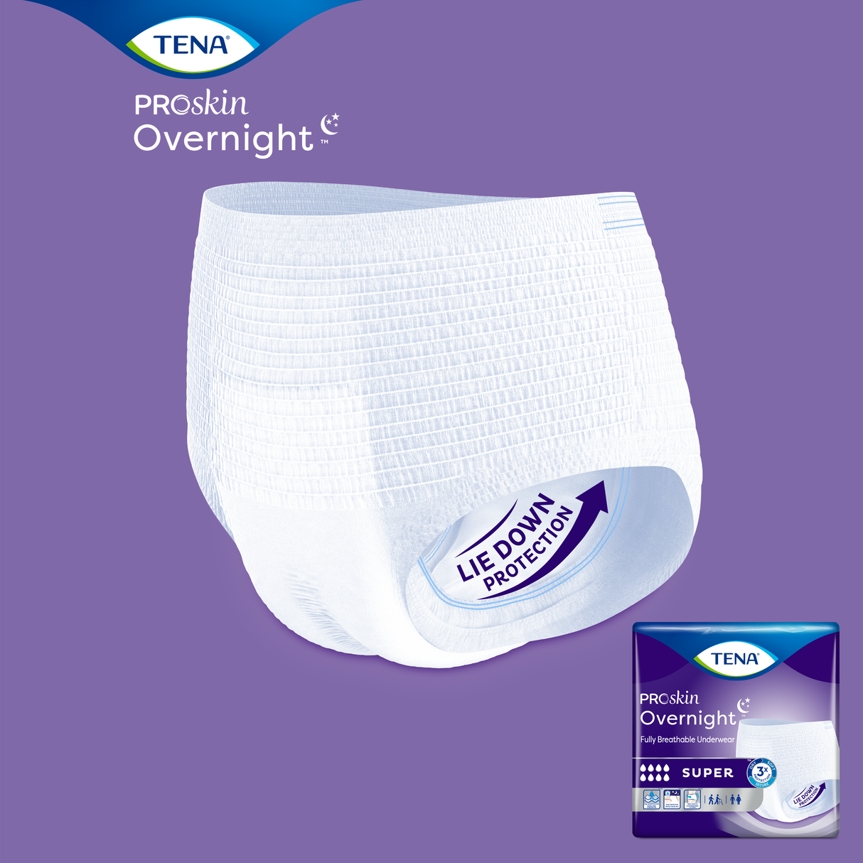 TENA ProSkin Overnight Super Protective Underwear, Heavy Absorbency