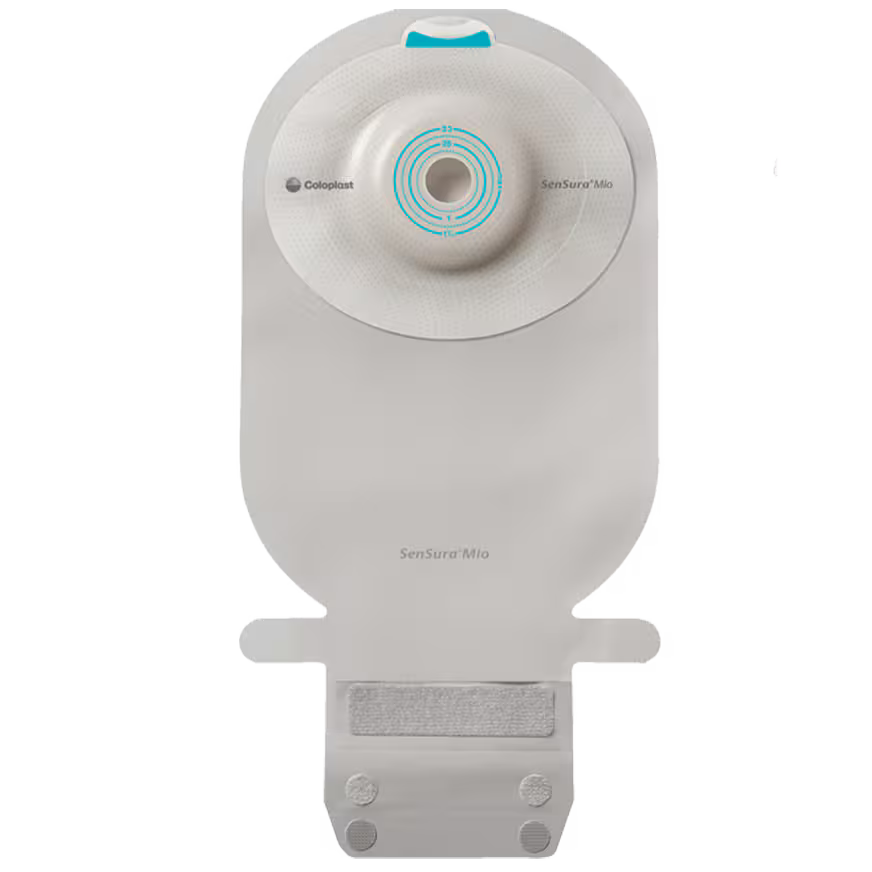 Sensura MIO 1pc Drain Pouch W/ Easiclose Wide Maxi (11") Soft Convex Pre-cut 35mm W/ Window