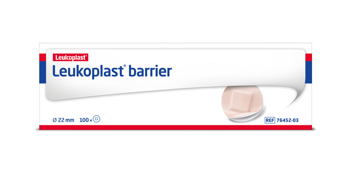 Leukoplast Barrier Adhesive Dressings, Waterproof, Beige, 2.4 cm x 2.2 cm Spot, Box of 100
