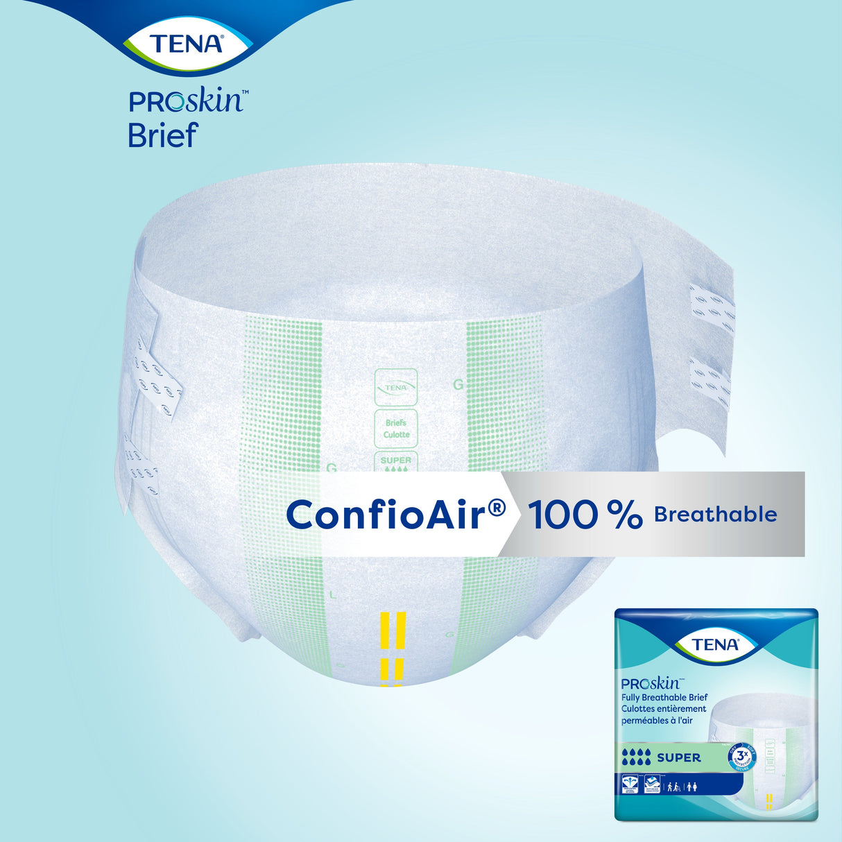TENA ProSkin Super Incontinence Brief, Heavy Absorbency