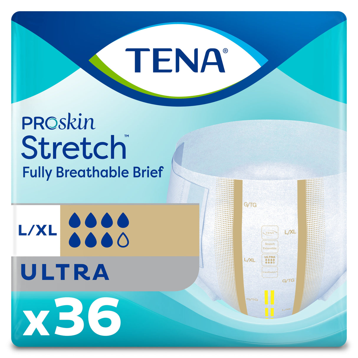 TENA ProSkin Stretch Ultra Incontinence Brief, Heavy Absorbency