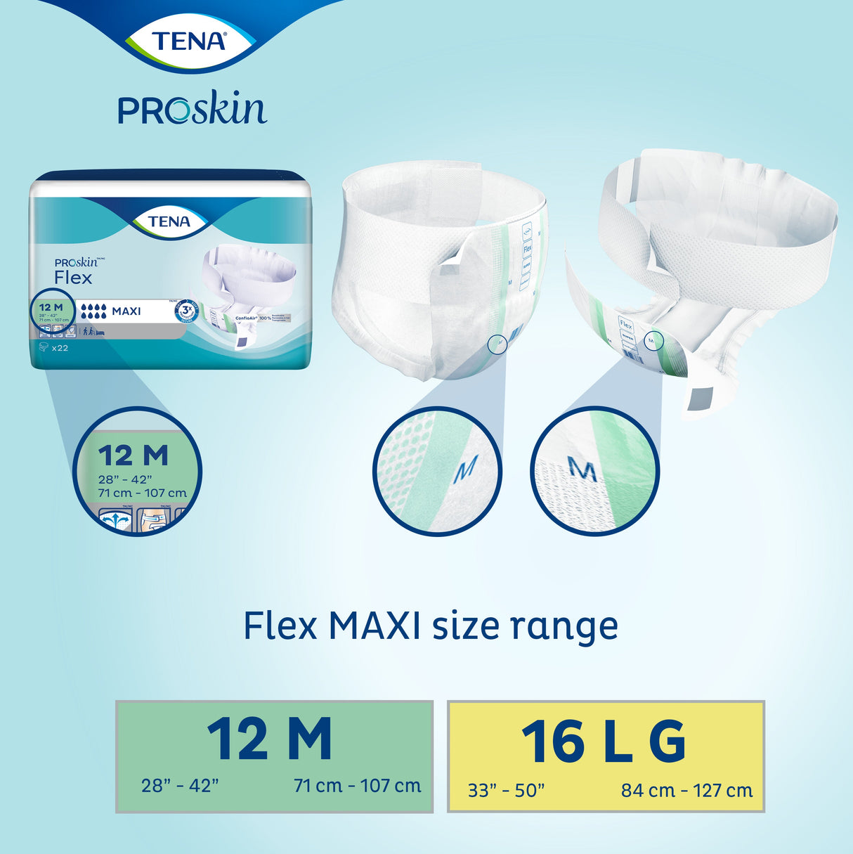 TENA ProSkin Flex Maxi Belted Incontinence Brief, Heavy Absorbency