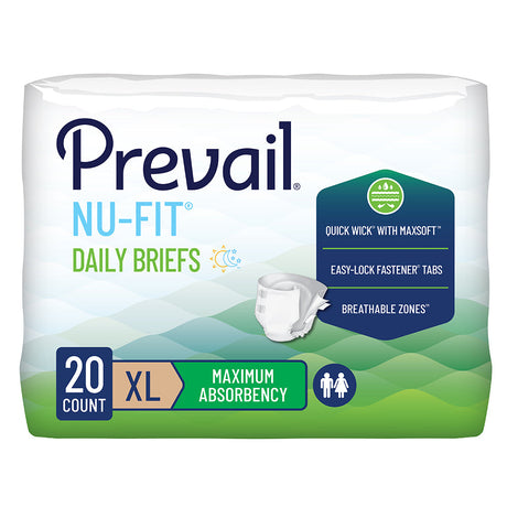 Prevail® NU-FIT® Adult Briefs - Maximum Absorbency