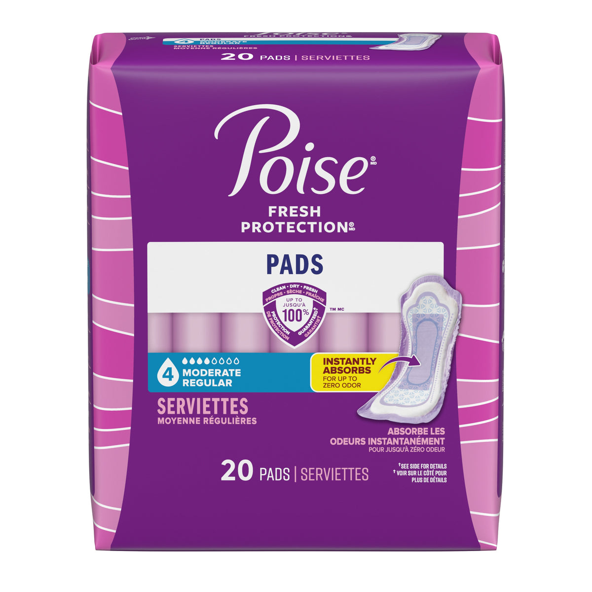Fresh Protection™ Incontinence Pads for Women - Moderate / Regular / 20