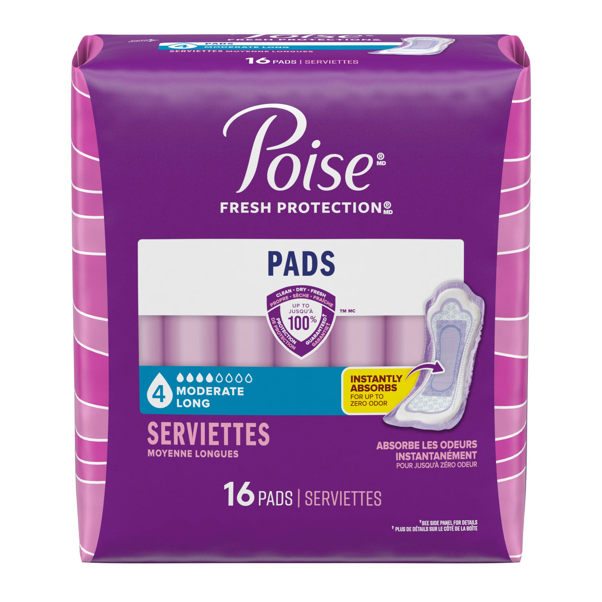 Fresh Protection™ Incontinence Pads for Women - Moderate / Long / 16