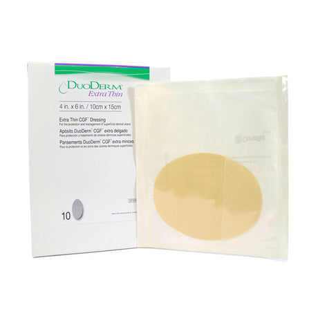 BX/10 DUODERM EXTRA THIN CGF HYDROCOLLOID DRESSING, STERILE, 10CM X 10CM (4IN X 4IN) - 10×15cm / 4×6in