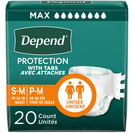 Protection with Tabs Disposable Adult Incontinence Underwear - S/M