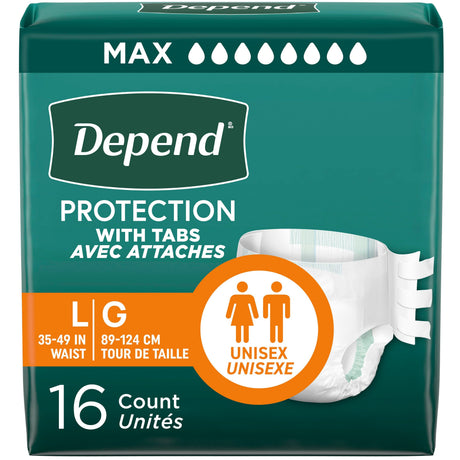 Protection with Tabs Disposable Adult Incontinence Underwear - L