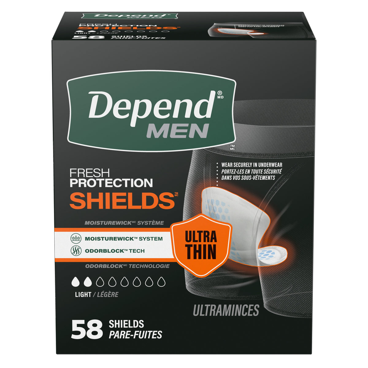Fresh Protection™ Incontinence Shields for Men