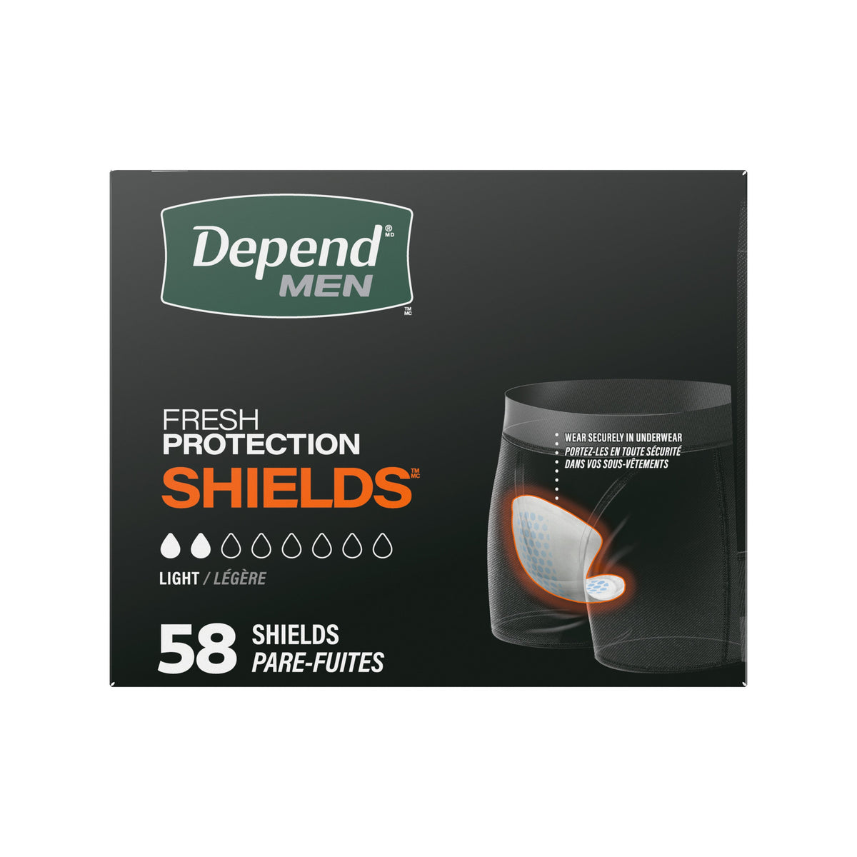 Fresh Protection™ Incontinence Shields for Men