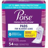Fresh Protection™ Incontinence Pads for Women - Moderate / Long / 54