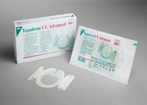 3M 1685 Tegaderm I.V. Advanced Securement Dressing - 3(1/2) inch x 4(1/2) inch, Box of 50 dressings