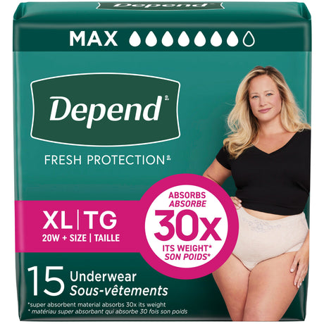 Fresh Protection™ Adult Incontinence Underwear for Women - XL / 15