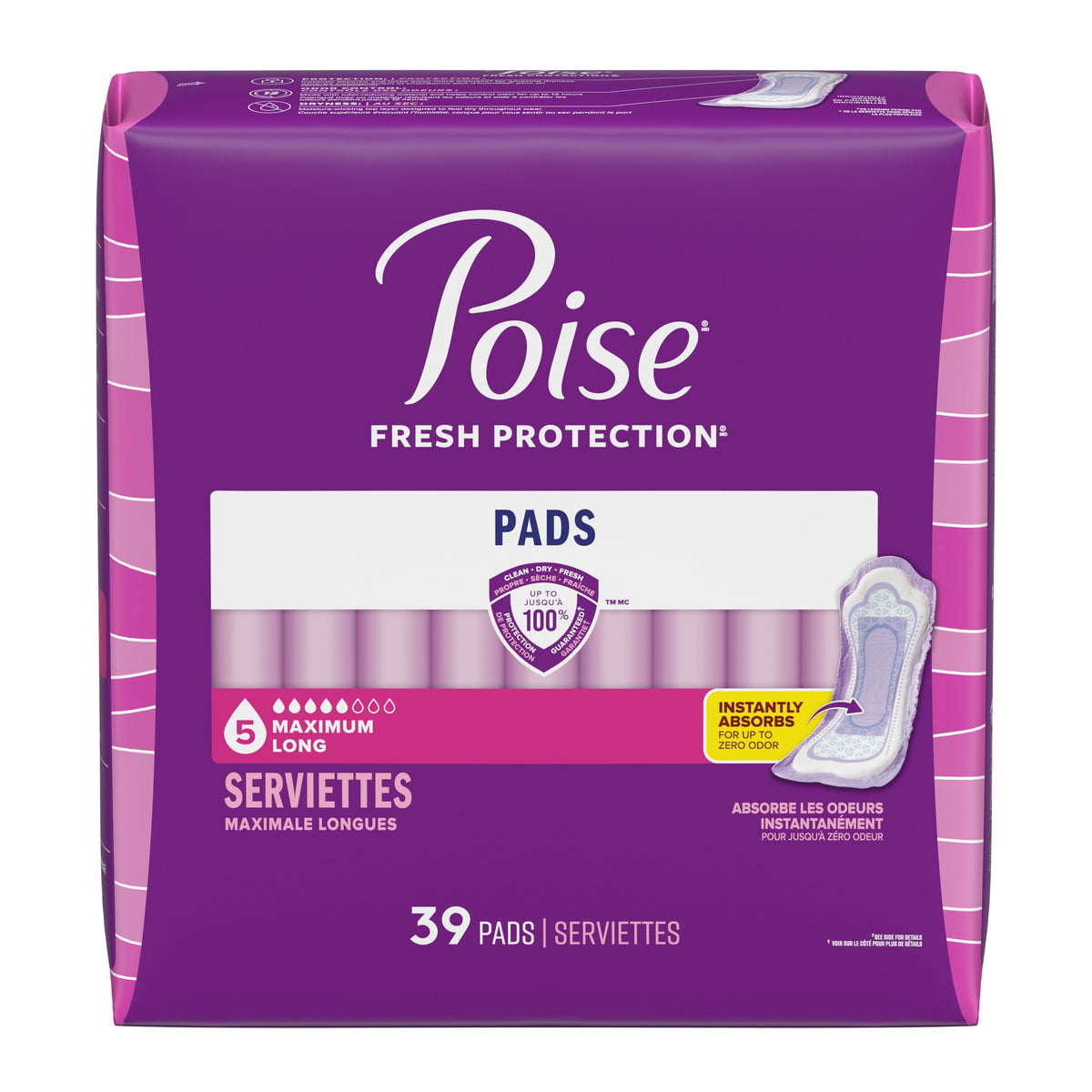 Fresh Protection™ Incontinence Pads for Women - Maximum / Long / 39