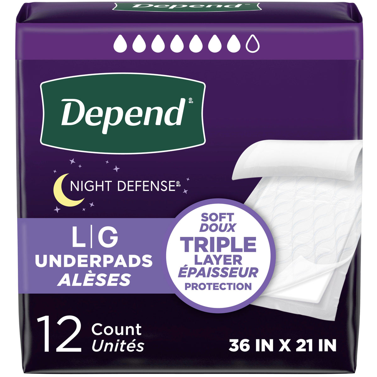 Night Defense® Incontinence Underpads for Adults