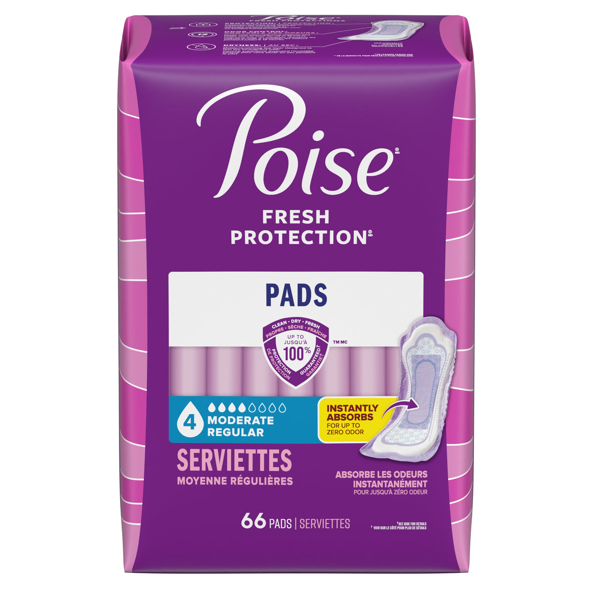 Fresh Protection™ Incontinence Pads for Women - Moderate / Regular / 66