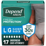 Fresh Protection™ Adult Incontinence Underwear for Men - L / 17