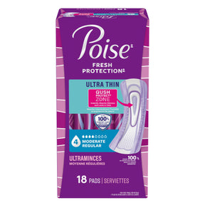 Fresh Protection™ Ultra Thin Incontinence Pads for Women - Regular / 18