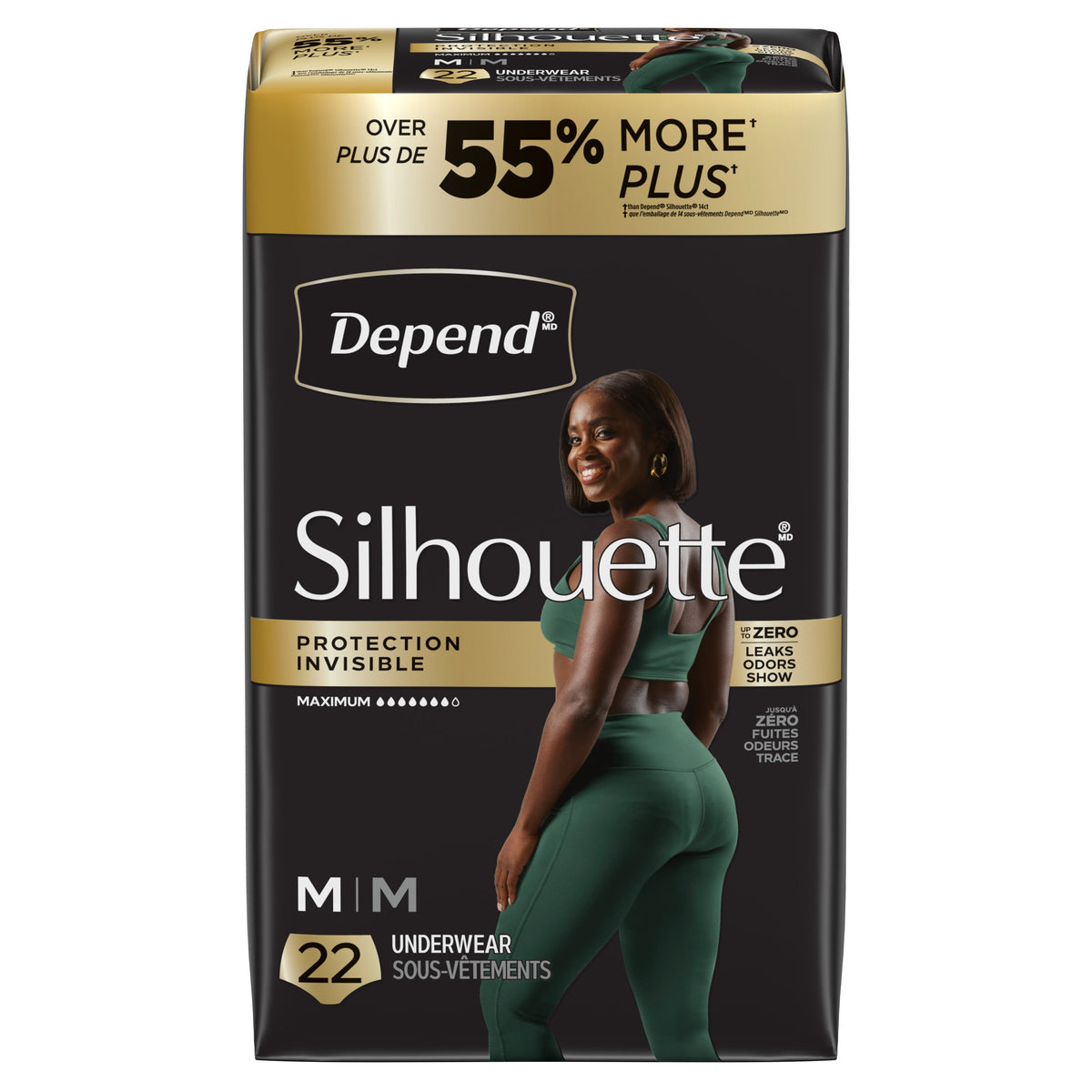 Silhouette® Adult Incontinence Underwear for Women - M / 22