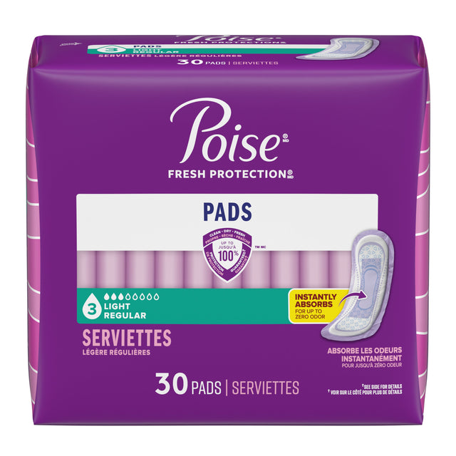 Fresh Protection™ Incontinence Pads for Women - Light / Regular / 30