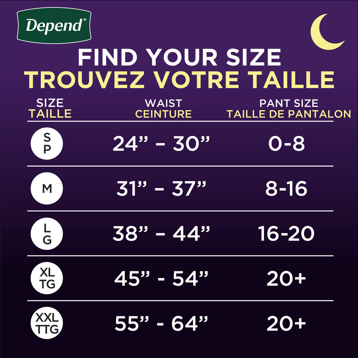 Night Defense® Adult Incontinence Underwear for Women - S