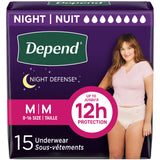Night Defense® Adult Incontinence Underwear for Women - M