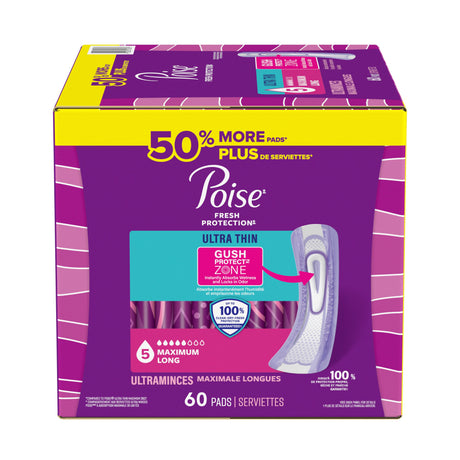 Fresh Protection™ Ultra Thin Incontinence Pads for Women - Long / 60