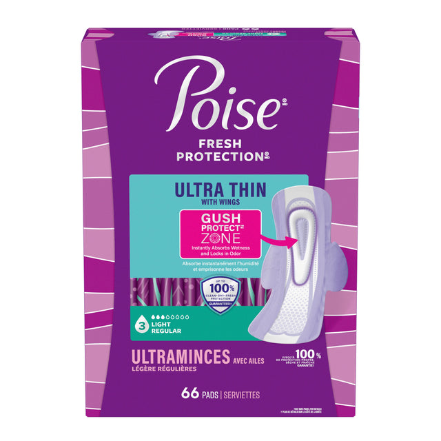 Fresh Protection™ Ultra Thin Incontinence Pads with Wings for Women